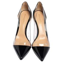 Pre Owned Gianvito Rossi  Black Patent Leather, PVC Plexi  Pumps Size 40