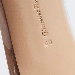 Pre Owned Gianvito Rossi Metallic Gold Suede and PVC Plexi Pumps Size 40