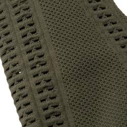 Pre Owned Gianvito Rossi Green Knit Fabric Peep Toe Ankle Boot Size 36