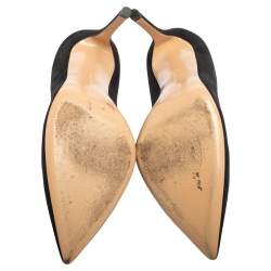 Pre Owned Gianvito Rossi Black Suede Gianvito Pointed Toe Pumps Size 38.5