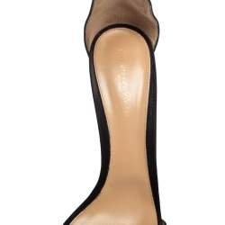 Pre Owned Gianvito Rossi Black Suede Portofino Ankle Strap Sandals Size 41