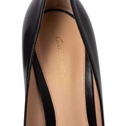 Pre Owned Gianvito Rossi Black Leather Pointed Toe Pumps Size 40