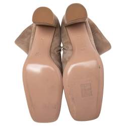 Pre Owned Gianvito Rossi Beige Suede Ankle Boots Size 40