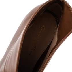 Pre Owned Gianvito Rossi Brown Leather Mable Boots Size 40