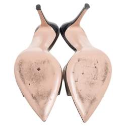 Pre Owned Gianvito Rossi Black PVC Alise Slide Sandals Size 38.5