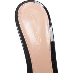 Pre Owned Gianvito Rossi Black PVC Alise Slide Sandals Size 38.5