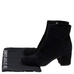 Pre Owned Gianvito Rossi Black Suede Ankle Boots Size 37