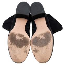 Pre Owned Gianvito Rossi Black Suede Ankle Boots Size 37