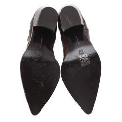 Pre Owned Gianvito Rossi Brown Leather Pointed Toe Ankle Length Boots Size 36