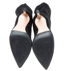 Pre Owned Gianvito Rossi Black Stretch Fabric Fiona Over The Knee Boots Size 36.5