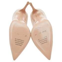 Pre Owned Gianvito Rossi Beige Suede Pointed Toe Pumps Size 37.5
