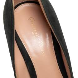 Pre Owned Gianvito Rossi Dark Green Suede Pumps Size 39.5