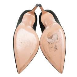 Pre Owned Gianvito Rossi Dark Green Suede Pumps Size 39.5