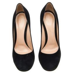 Pre Owned Gianvito Rossi Black Suede Pumps Size 39.5