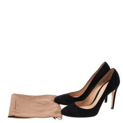 Pre Owned Gianvito Rossi Black Suede Pumps Size 39.5