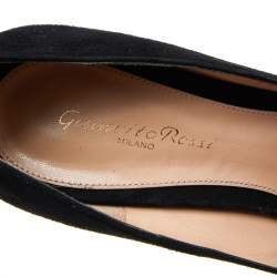 Pre Owned Gianvito Rossi Black Suede Pumps Size 39.5