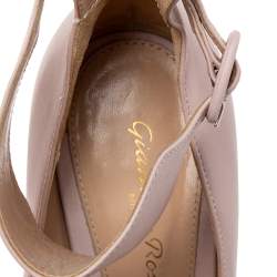 Pre Owned Gianvito Rossi Pink Leather Ankle Cuff Pointed-Toe Pumps Size 36