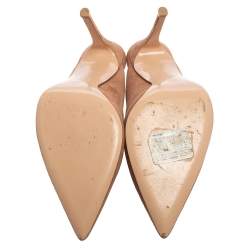 Pre Owned Gianvito Rossi Dusty Pink Suede Fanny Pointed-Toe Mules Size 39.5