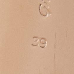 Pre Owned Gianvito Rossi Beige/Black Leather And Mesh Portofino Sandals Size 39