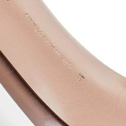 Pre Owned Gianvito Rossi Beige Leather And PVC Plexi Pointed Toe Pumps Size 41