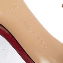 Pre Owned Gianvito Rossi Red Suede And PVC Plexi Pumps Size 36