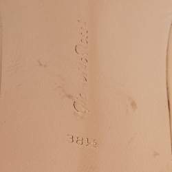 Pre Owned Gianvito Rossi Beige PVC Metropolis Slingback Sandals Size 38.5