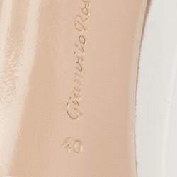 Pre Owned Gianvito Rossi Beige Suede and PVC Plexi Pumps Size 40