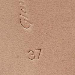 Pre Owned Gianvito Rossi Beige PVC And Leather Helmut Lace Up Boots Size 37