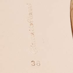 Pre Owned Gianvito Rossi Beige Suede And Elastic Strap Cork Wedge Platform Sandals Size 38