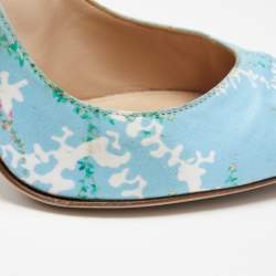 Pre Owned Gianvito Rossi Multicolor Floral Print Fabric Lisa Ponker Pumps Size 39