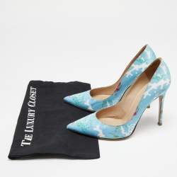 Pre Owned Gianvito Rossi Multicolor Floral Print Fabric Lisa Ponker Pumps Size 39