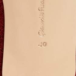 Pre Owned Gianvito Rossi Red Knit Fabric Sock Ankle Boots Size 40