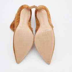 Pre Owned Gianvito Rossi Brown Suede Pointed Toe Ankle Booties Size 41