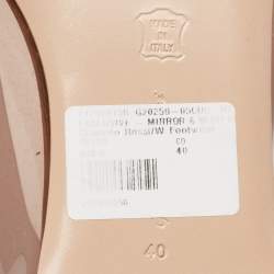 Pre Owned Gianvito Rossi Metallic Gold Leather, PVC Plexi Ballet Flats Size 40