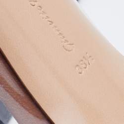 Pre Owned Gianvito Rossi Metallic Rose Gold Leather And PVC Plexi Pointed Toe Pumps Size 38.5