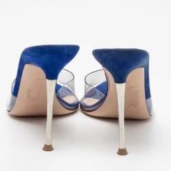 Pre Owned Gianvito Rossi Transparent PVC Elle Slide Sandals Size 37.5