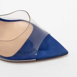 Pre Owned Gianvito Rossi Transparent PVC Elle Slide Sandals Size 37.5