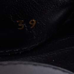 Pre Owned Gianvito Rossi Black Leather Bilbao Flat Sandals Size 39