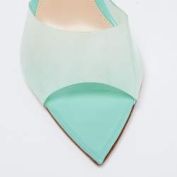 Pre Owned Gianvito Rossi Green PVC Elle Sandals Size 38