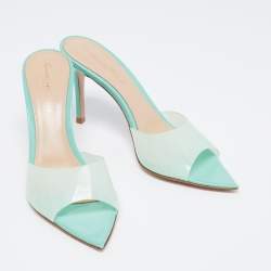 Pre Owned Gianvito Rossi Green PVC Elle Sandals Size 38