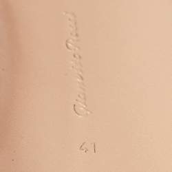 Pre Owned Gianvito Rossi Beige/Brown Leopard Print Calf Hair Portofino Ankle-Strap Sandals Size 41