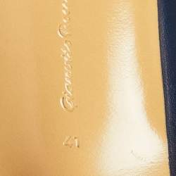 Pre Owned Gianvito Rossi Midnight Blue Leather D'orsay Pumps Size 41