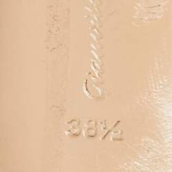 Pre Owned Gianvito Rossi Black/Red Patent Leather and PVC Plexi Pumps Size 38.5