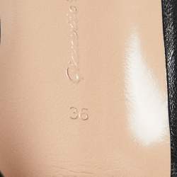 Pre Owned Gianvito Rossi Black Leather Vamp Booties Size 36