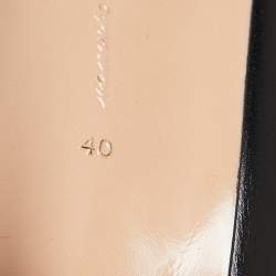 Pre Owned Gianvito Rossi Black Leather Femi Lace-Up Pumps Size 40