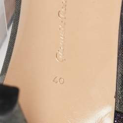 Pre Owned Gianvito Rossi Two-Tone Laminated Suede and PVC Plexi Pumps Size 40