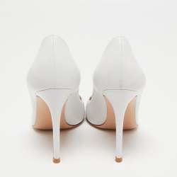 مملوكة مسبقًا Gianvito Rossi White Gianvito Leather Pumps Size 36 
