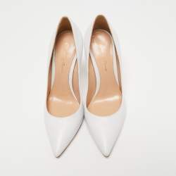 مملوكة مسبقًا Gianvito Rossi White Gianvito Leather Pumps Size 36 