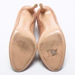 Pre Owned Gianvito Rossi Pink Suede Vamp Booties Size 40