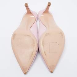 Gianvito Rossi Pink Suede Pointed Toe Mules Size 34